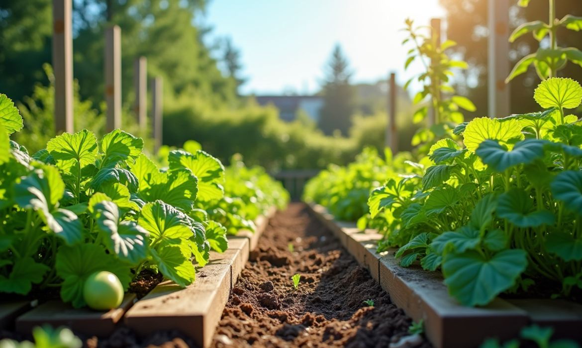 Secrets d’un potager surélevé en carré : des récoltes abondantes toute l’année